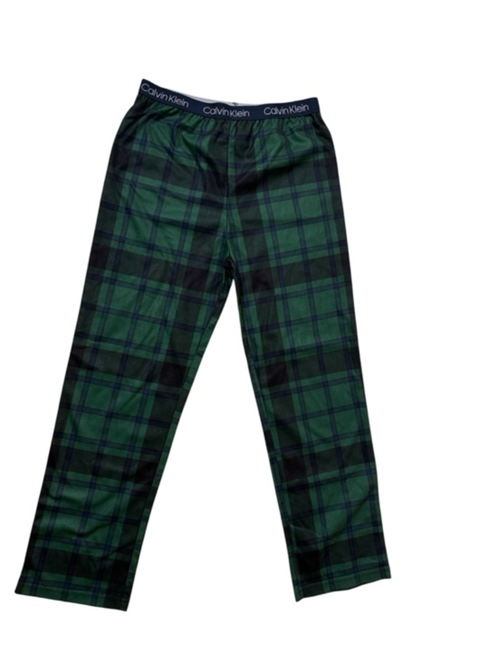 ⭐️ NWT- Calvin Klein Green Plaid Lounge Pants with Branded Waistband- Medium 7/8